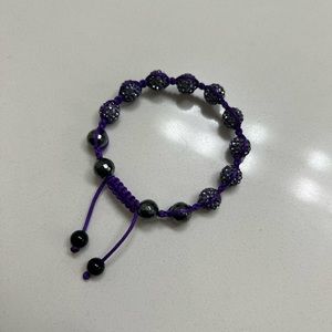 Shamballa purple crystal bracelet